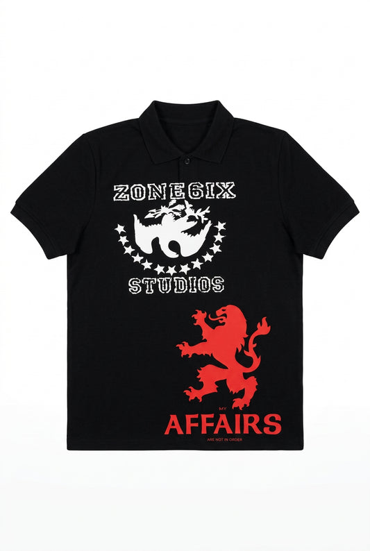 Lion and eagle polo shirt