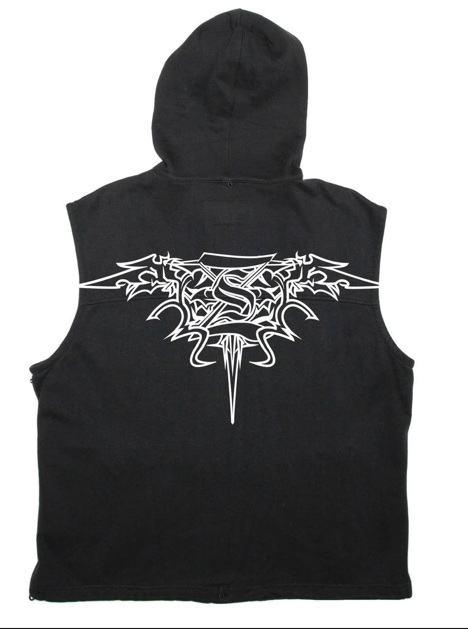 Sleeveless wings zip up